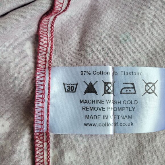 Collectif Burgundy Bandana Halter Dress Size M - Picture 10 of 10